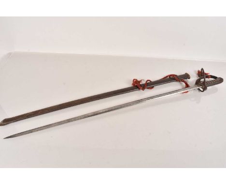 A Victorian Royal Artillery Officer's Sword by Wilkinson, c.1880, serial number 23952, having single fullered blade, with etc