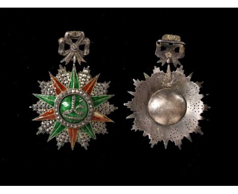 Tunisia, Order of Glory (Nichan Iftikhar) Officer's Star Neck badge, having strike mark to the reverse, approx 8.5cm includin