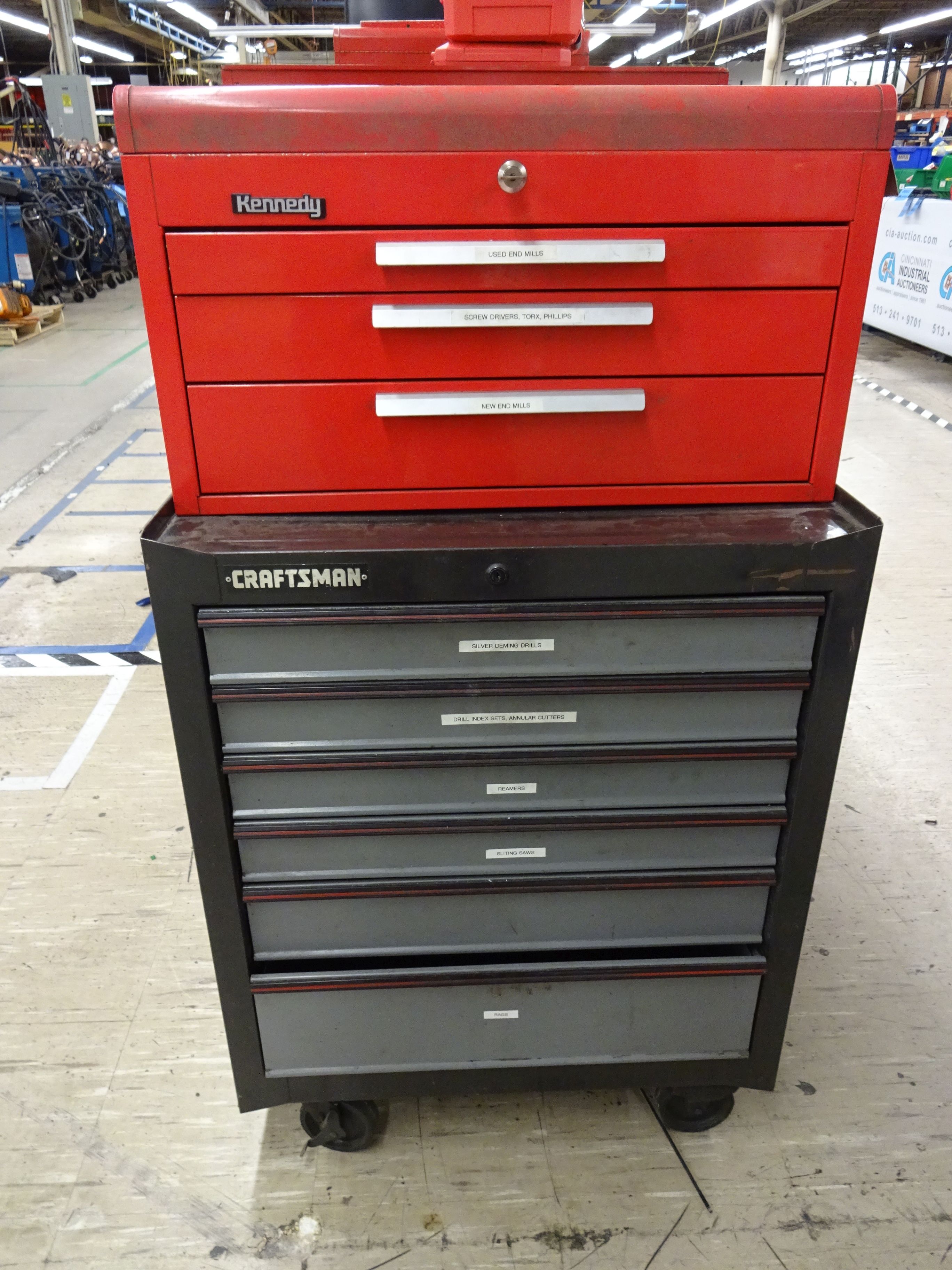 9-DRAWER KENNEDY / CRAFTSMAN MECHANICS TOOL BOX WITH TOOLS