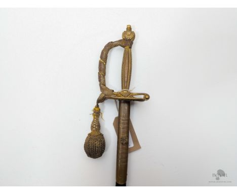 A LATE VICTORIAN COURT SWORD WITH VERY WELL ETCHED BLADE, RETAILED BY HAMILTON &amp; CO, 10 GEORGE ST, HANOVER SQUARE, LONDON