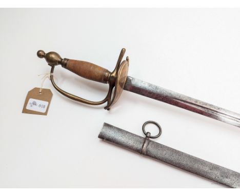 A 1796 PATTERN GEORGIAN HEAVY CAVALRY OFFICER'S SPADROON SWORD IN ITS STEEL SCABBARD.
We offer in-house international shippin