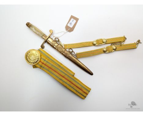 AN OFFICER'S DAGGER, ROMANIAN SOCIALIST REPUBLIC (RSR). Of note is the low (4 number) serial number - 1779, denoting a very e