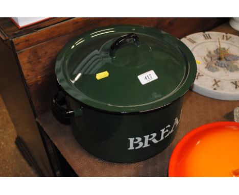 An enamel bread bin 