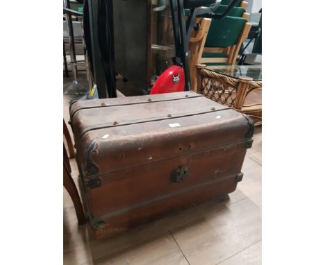 ANTIQUE METAL TRUNK