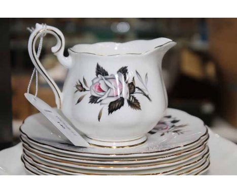 ROYAL ALBER QUEEN'S MESSENGER PATTERN TEA SERVICE 
and two coffee cups and saucers