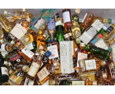 LARGE LOT OF SINGLE MALT SCOTCH WHISKY MINIATURES
Approximately 100 items, including Macphail's 1937 50 Years Old, Macallan-G