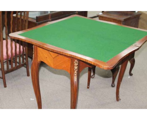 REPRODUCTION CARD TABLE
with ormolu detailng and over four cabriole legs, 76.5cm high