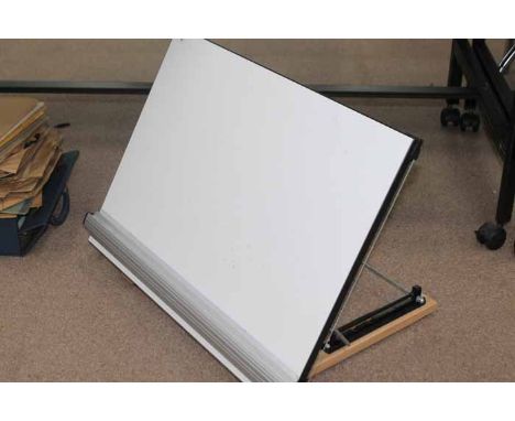 ARCHITECTS TABLE TOP DRAWING BOARD
made by J R Bourne Engineering, with graduated easel support, 66cm long