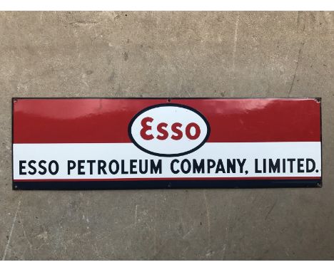 An Esso Petroleum Company Limited rectangular enamel sign, in excellent condition, 27 x 8".