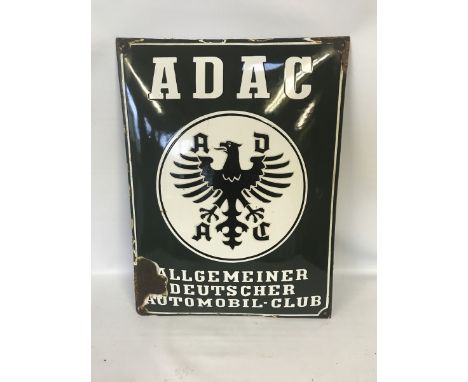 A German Automobile Club convex enamel sign possibly of more recent manufacture, 12 x 15 3/4".