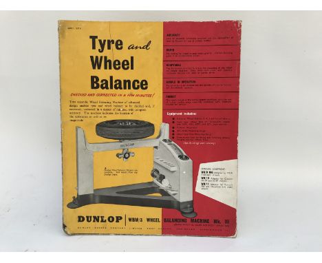 A Dunlop Tyre and Wheel Balance pictorial showcard, 8 3/4 x 10 1/2".