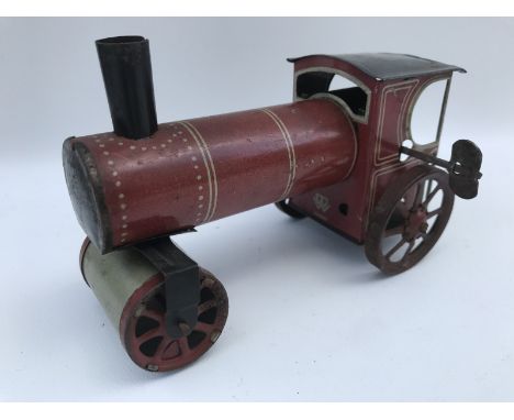 A Bing clockwork tinplate model of a steam roller circa mid-1930s.