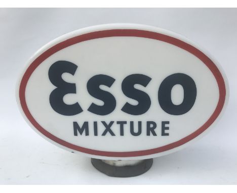 An Esso Mixture glass petrol pump globe, stamped Property of Esso Petroleum Co. Limited.
