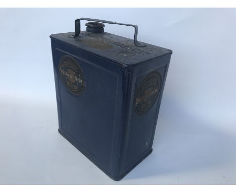 A rare Alexander Duckham & Co. Ltd. two gallon petrol can with two original transfers for Morrisol Engine Oil. 