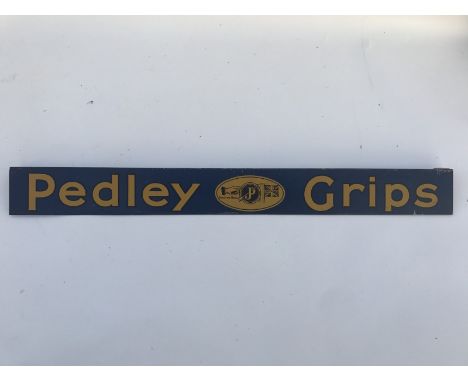 A rare Pedley Grips tin shelf strip, in good condition.