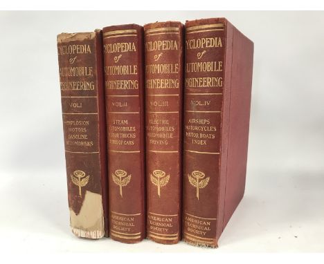 Cyclopedia of Automobile Engineering by The American Technical Society, volumes 1-4 circa 1910.