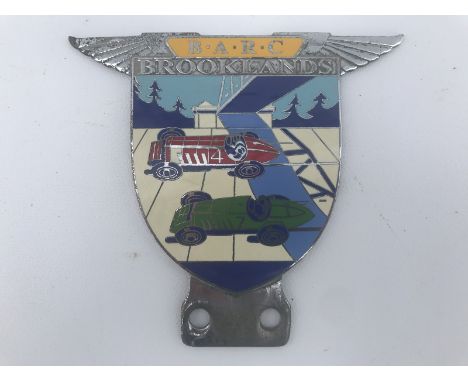 A BARC Brooklands Members enamel car badge. 