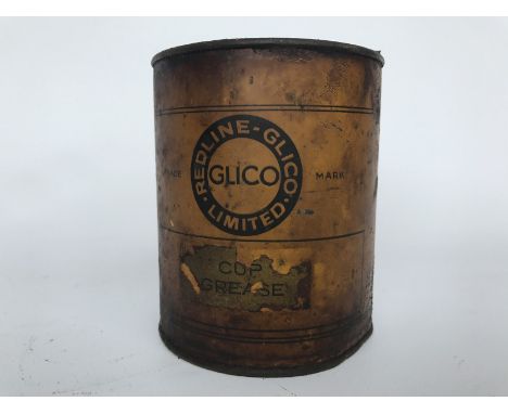 A Redline Glico Limited 1lb cup grease tin.