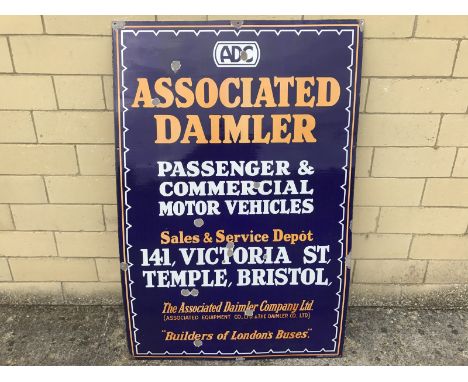 A rare Associated Daimler Company Limited 'Passenger and Commercial Motor Vehicles', Sales and Service Depot 141 Victoria Str