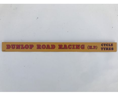 A Dunlop Road Race (HP) Cycle Tyres shelf strip in excellent condition.