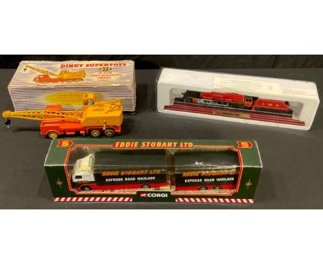 Toys - a Dinky Supertoys 972 20-Ton Lorry-Mounted Crane, "Coles", boxed; a Corgi Eddie Stobart Ltd Lorry, boxed; a model loco