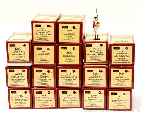 Britains - History of the British Army - Redcoats, comprising: 17 x Assorted Models Includes: Model No' 43002 - Grenadier, Fo