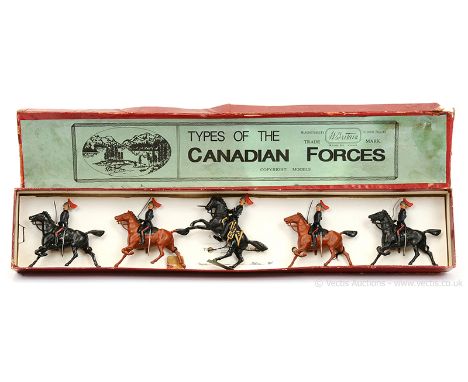 Britains Set 1631 - Canadian Governor General's Horse Guards - [1938 version - Pre War Issue], comprising: Mounted Officer on