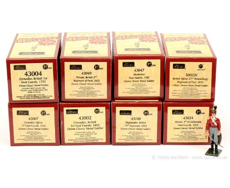 Britains - History of the British Army - Redcoats, comprising: 8 x Assorted Models Includes: Model No' 43047 - Musketeer, Foo