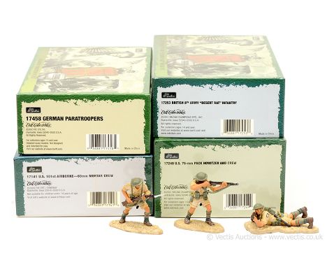 Britains - World War II Series, comprising: Set 17141 - U.S. 101st Airborne - 60mm Mortar Crew, Set 17249 - U.S. 75mm Pack Ho