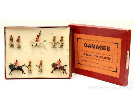 Britains for Gamages - Types of the Indian Army - Display Set - Cavalry, 1930's Issue, comprising: Infantry [Khaki Jackets, P