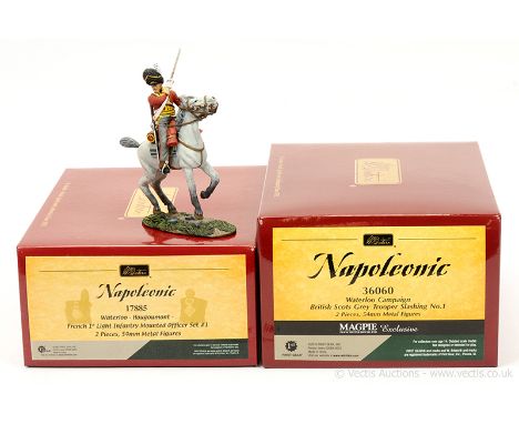 Britains - Napoleonic Wars Limited Edition Series, comprising: Set 17885 - French 1st Light Infantry Mounted Officer &amp; Se