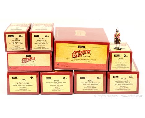 Britains - History of the British Army - Redcoats, comprising: 9 x Assorted Models Includes: Model No' 44031 - Mounted Office