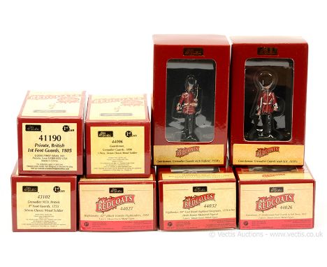 Britains - History of the British Army - Redcoats, comprising: 8 x Assorted Models Includes: Model No' 41190 - Private, 1st F