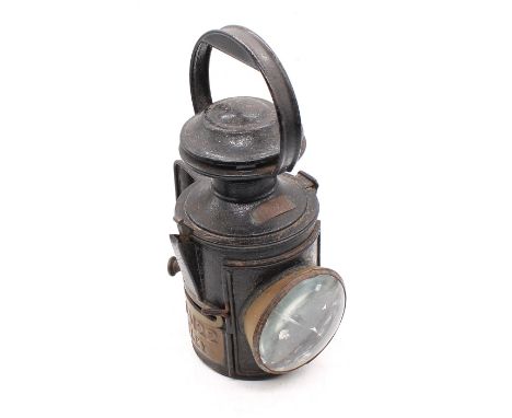 A Great Central Railway, kerosene railway lamp, having handles to side and top, numbered 14122, named Annesley to side plaque