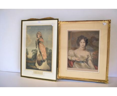 A collection of sixteen 19th/20th Century decorative prints depicting portraits, group portrait and topographical views, engr