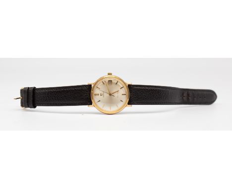***AUCTIONEER TO ANNOUNCE CHANGE TO DESCRIPTION, MANUAL NOT AUTOMATIC***  Omega- a gentleman's vintage automatic gold plated 