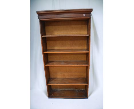 Four shelf Victorian mahogany floor standing bookcase along with a Victorian small cabinet mahogany wash stand with planter f