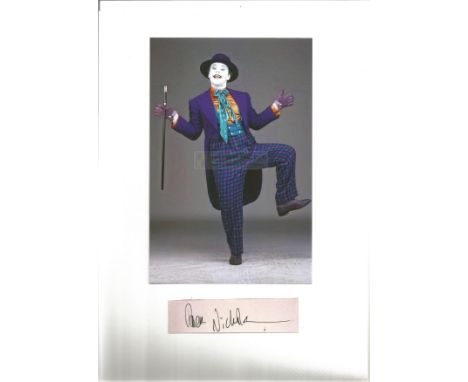 Jack Nicholson signature piece includes signed album page cutting and fantastic colour photo pictured As the joker from Batma