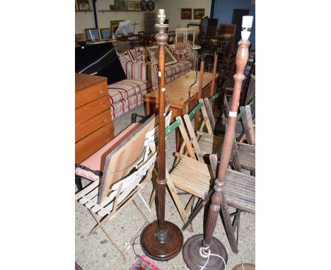 DARK WOOD STANDARD LAMP