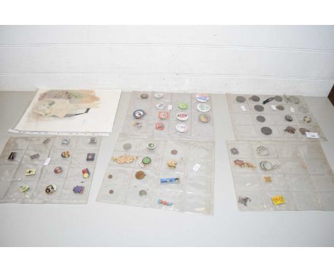 QUANTITY OF ENAMEL BADGES, LEICESTER TRADE UNION AND OTHERS, ROYAL HIGH SCHOOL ETC