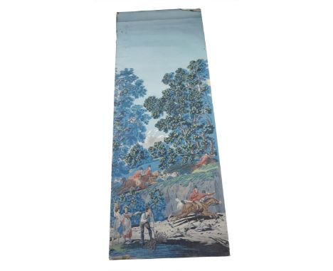 After Carle Vernet (French 1758-1836). An early 19th century single length of wallpaper by Jacquemart and Benard, from the 'C