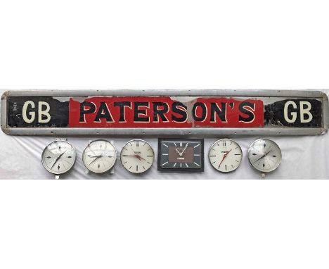 Framed &amp; glazed COACH NAMEPLATE "Paterson's" from the rear panel of a coach, in ex-use condition (60" x 8.5" - 152cm x 21