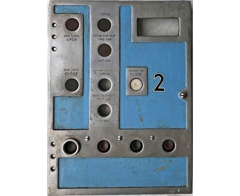 London Underground DOOR CONTROL PANEL from a C-Stock train as used on the Circle and Hammersmith &amp; City lines. Measures 1