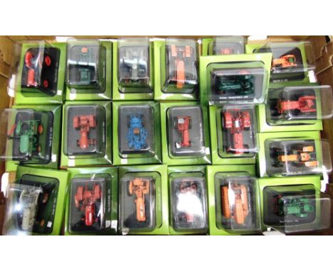 TWENTY 1/43 SCALE HACHETE DIECAST MODEL TRACTORS  each mint or near mint and in original bubble packaging. 