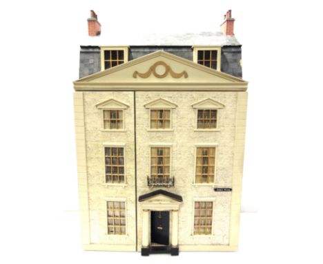 A 1/12 SCALE HONEYCHURCH DOLL'S HOUSE, IN THE FORM OF A GEORGIAN DOUBLE-FRONTED TOWNHOUSE of principally plywood construction