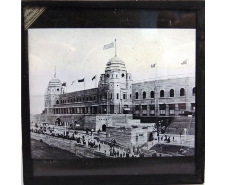 ASSORTED MAGIC LANTERN SLIDES  black and white and printed colour, including the Wembley Exhibition; European topography; arc