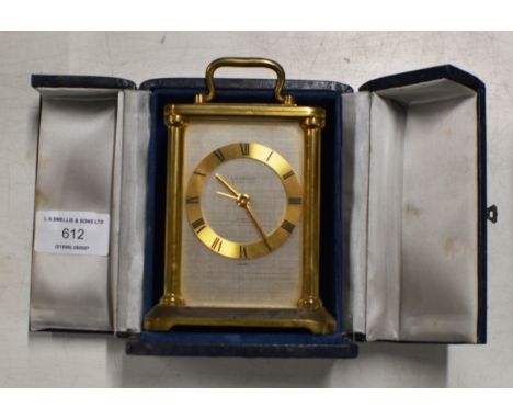 LOOPING SWISS MADE CARRIAGE CLOCK WITH TRAVEL BOX     