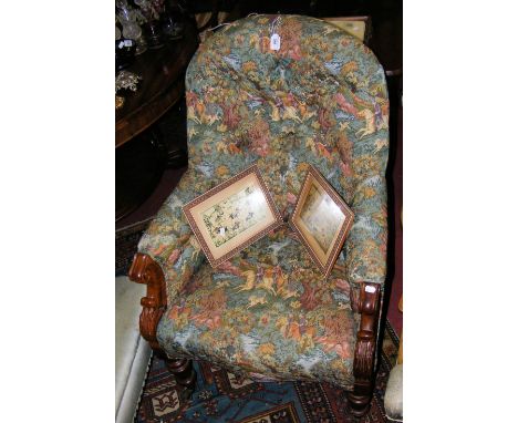 Victorian button back easy chair