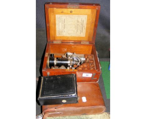 Boxed engine indicator, together with an old camera