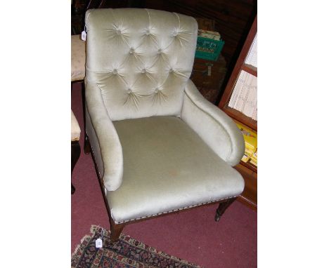 A button back Edwardian armchair
